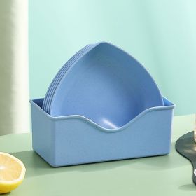 Household Table Fruit Snack Plate (Option: Blue with base)