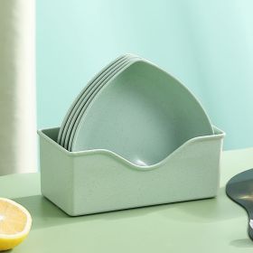 Household Table Fruit Snack Plate (Option: Green with base)