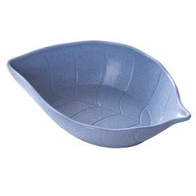 Small Straw Leaves Saucer Creative Snacks Plate Japanese Style Tableware Vinegar Dish (Option: Blue 1 Pack)