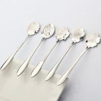 Stainless Steel Cherry Blossom Spoon (Option: 5PCS)