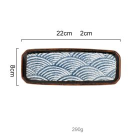 Japanese Style Ceramic Hefeng Seasoning Pot Set Restaurant Household (Option: Rectangular tray)