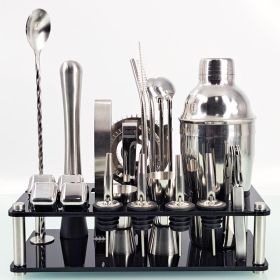 New Stainless Steel Ice Acrylic Set (Option: 550ML)