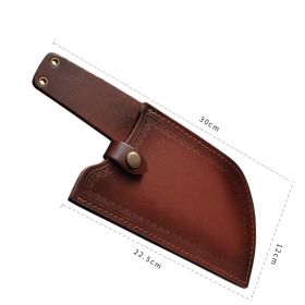 Traditional Pure Manual Forged Stainless Manganese Steel Kitchen Knife (Option: Leather scabbard)