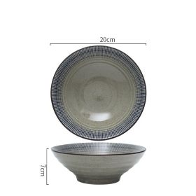 Japanese Ceramic Bowl Commercial Large Ramen (Option: 8inch Trumpet bowl)