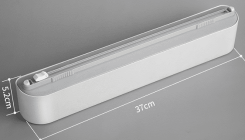 Upgraded Plastic Sharp Cutter Fixing Foil Cling Film Wrap Dispenser Fixed Refrigerator Storage Holder Kitchen Tool Accessories (Option: No logo grey)
