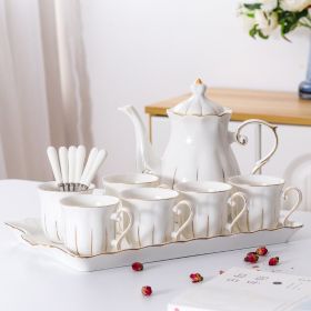 Ceramic Water Set Simple Living Room Water Cup (Option: F)
