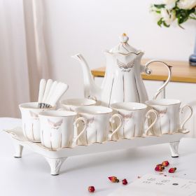 Ceramic Water Set Simple Living Room Water Cup (Option: D)