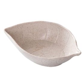 Small Straw Leaves Saucer Creative Snacks Plate Japanese Style Tableware Vinegar Dish (Option: Beige 1 Pack)