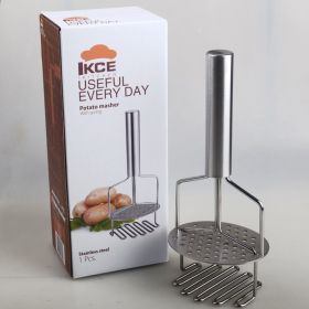 Double-layer Mashed Potatoes Stainless Steel Potato Press (Option: In neutral color box)