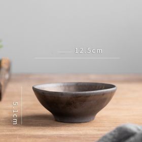 Chinese Retro Household Tableware Set Dishes (Option: Dark khaki)