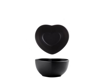 Nordic Love Creative Plate Heart-shaped Couple Dinner Plate Saucer Ceramic Cutlery (Option: Bowl black-8inches)
