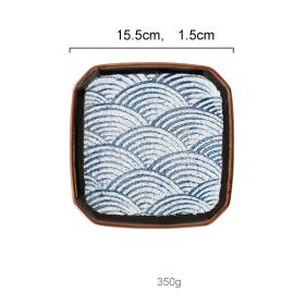Japanese Style Ceramic Hefeng Seasoning Pot Set Restaurant Household (Option: Square tray)