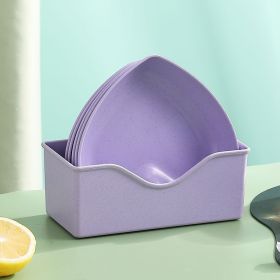 Household Table Fruit Snack Plate (Option: Purple with base)