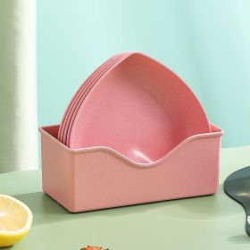 Household Table Fruit Snack Plate (Option: Pink with base)
