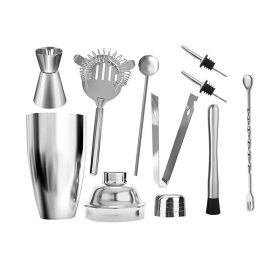 Stainless Steel Cocktail Shaker (Option: 550ninepiece sets)