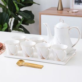 Ceramic Water Set Simple Living Room Water Cup (Option: H)