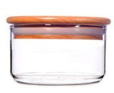 Glass Overlapping Preservation Salad Bowl (Option: Bowl Bamboo Cover)