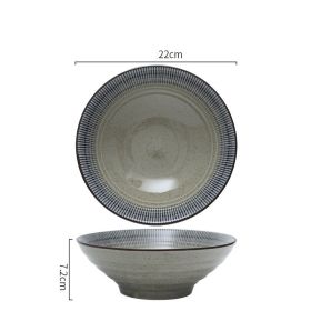 Japanese Ceramic Bowl Commercial Large Ramen (Option: 9inch Trumpet bowl)