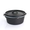 Pots And Pans Pre-Seasoned Cast Iron Skillet Set Kitchen Cookware Set