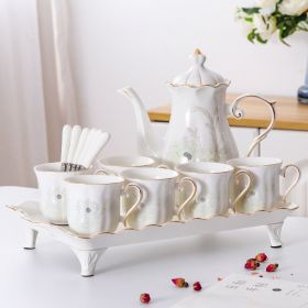 Ceramic Water Set Simple Living Room Water Cup (Option: E)