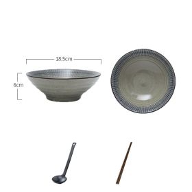 Japanese Ceramic Bowl Commercial Large Ramen (Option: 7inch Trumpet bowl set)