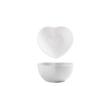 Nordic Love Creative Plate Heart-shaped Couple Dinner Plate Saucer Ceramic Cutlery (Option: Bowl white-8inches)