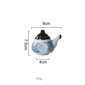 Japanese Style Ceramic Hefeng Seasoning Pot Set Restaurant Household (Option: Short flavoring pot)